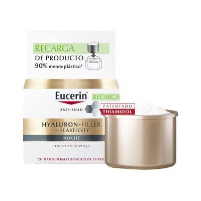 Eucerin Hyaluron Filler Elasticity Anti-rimpel nachtcrème met hyaluronzuur en arganolie, voor normale en gemengde huid, 50 ml Eucerin Hyaluron Filler Elasticity Anti-rimpel nachtcrème met hyaluronzuur en arganolie, voor normale en gemengde huid, 50 ml
