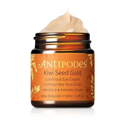 Antipodes Kiwi Zaad Goudkleurige Oogcontour met Kiwi-olie 30 ml Antipodes Kiwi Zaad Goudkleurige Oogcontour met Kiwi-olie 30 ml