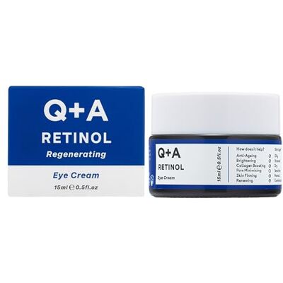 Q+A Retinol oogcrème verhoogt collageen, verstevigt en verlicht onder de ogen met groene algen en zoethout defade, anti-aging, veganistisch, dierproefvrij Q+A Retinol oogcrème verhoogt collageen, verstevigt en verlicht onder de ogen met groene algen en zoethout defade, anti-aging, veganistisch, dierproefvrij