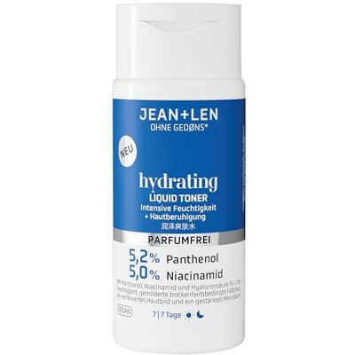 Jean & Len Vochtinbrengende vloeibare toner, geschikt voor alle huidtypes, bijzonder zacht voor het huidmicrobioom, ideale voorbereiding voor de volgende verzorging, geurvrij, veganistisch, 150 ml Jean & Len Vochtinbrengende vloeibare toner, geschikt voor alle huidtypes, bijzonder zacht voor het huidmicrobioom, ideale voorbereiding voor de volgende verzorging, geurvrij, veganistisch, 150 ml