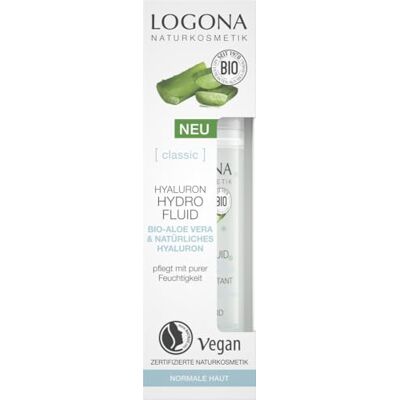 LOGONA Naturkosmetik hyaluronzuurserum met sterk geconcentreerde biologische aloë vera en hyaluronzuur, hydrovloeistof hydrateert het gezicht intensief, natuurlijke en veganistische LOGONA Naturkosmetik hyaluronzuurserum met sterk geconcentreerde biologische aloë vera en hyaluronzuur, hydrovloeistof hydrateert het gezicht intensief, natuurlijke en veganistische