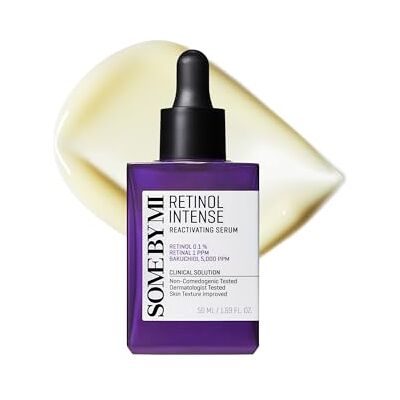 SOME BY MI Retinol Intense Reactivating Serum, 50 ml, gezichtsserum met retinol en bakuchiol tegen huidveroudering, Koreaanse huidverzorging SOME BY MI Retinol Intense Reactivating Serum, 50 ml, gezichtsserum met retinol en bakuchiol tegen huidveroudering, Koreaanse huidverzorging