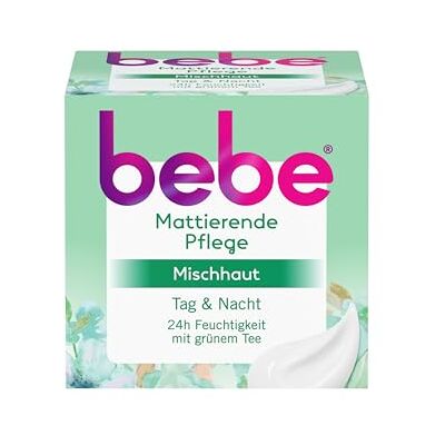 Bebe Matterende verzorging 50 ml, hydrateert de gecombineerde huid met groene thee gedurende 24 uur Bebe Matterende verzorging 50 ml, hydrateert de gecombineerde huid met groene thee gedurende 24 uur