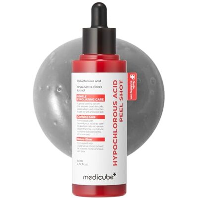 medicube Peel Shot met hypochloorzuur Zacht exfoliërend serum voor dode huidcellen en poriën, mee-eters en overtollige talgcontrole Rijstextract, panthenol voor hydraterende en gladmakende medicube Peel Shot met hypochloorzuur Zacht exfoliërend serum voor dode huidcellen en poriën, mee-eters en overtollige talgcontrole Rijstextract, panthenol voor hydraterende en gladmakende