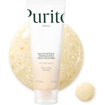 PURITO Korean Oat Peeling Face Polish Soft & Effective Daily Scrub Hydrating Face Cleanser Oat Seed Water Vegan Skin Care Zacht Niet Comedogenic Soothing Solution Verzachtende Alle Huidtypes 150 ml PURITO Korean Oat Peeling Face Polish Soft & Effective Daily Scrub Hydrating Face Cleanser Oat Seed Water Vegan Skin Care Zacht Niet Comedogenic Soothing Solution Verzachtende Alle Huidtypes 150 ml
