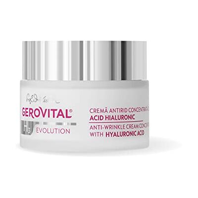 GEROVITAL Anti-rimpel gezichtscrème met 3% hyaluronzuur, intensieve en onmiddellijke hydratatie, lifting-effect, vult en maakt rimpels glad, H3 Evolution 50 ml GEROVITAL Anti-rimpel gezichtscrème met 3% hyaluronzuur, intensieve en onmiddellijke hydratatie, lifting-effect, vult en maakt rimpels glad, H3 Evolution 50 ml