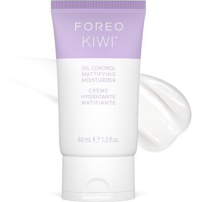 FOREO KIWI Oil Control Matterende vochtinbrengende crème voor het combineren met microdermoabrasie- en poriënzuigapparaten, voor de vette huid, dermatologisch getest, veganistisch, 40 ml FOREO KIWI Oil Control Matterende vochtinbrengende crème voor het combineren met microdermoabrasie- en poriënzuigapparaten, voor de vette huid, dermatologisch getest, veganistisch, 40 ml