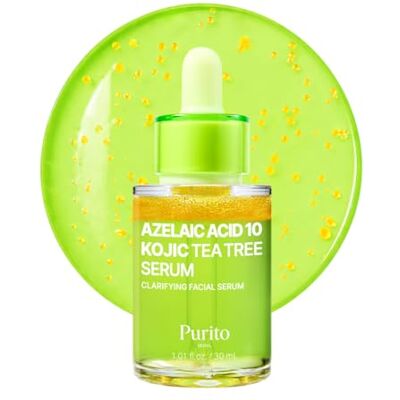 PURITO Azelaïnezuur Serum 10% + Kojinezuur & Tea Tree 30 ml Koreaans gezichtsserum gericht op imperfecties, vlekken en roodheid Korean Skincare PURITO Azelaïnezuur Serum 10% + Kojinezuur & Tea Tree 30 ml Koreaans gezichtsserum gericht op imperfecties, vlekken en roodheid Korean Skincare