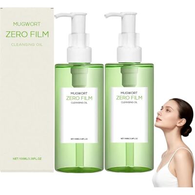 Raevior Mugwort Zero Film Cleansing Oil, Purifying Oil Cleaner, Natural Facial Oils Cleanser, Deep Cleansing Oils for Face, Moisturizing Oi/L Cleanser, Daily Makeup Blackhead Removal No Pores Clogging (2 Raevior Mugwort Zero Film Cleansing Oil, Purifying Oil Cleaner, Natural Facial Oils Cleanser, Deep Cleansing Oils for Face, Moisturizing Oi/L Cleanser, Daily Makeup Blackhead Removal No Pores Clogging (2