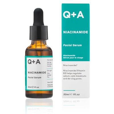 Q+A Niacinamide Serum, een kenmerkende mix van ananas, passievrucht, perzik, gojibes en meloen, rijk aan antioxidanten, beschermt de huid terwijl het hydrateert en balanceert, 30 Q+A Niacinamide Serum, een kenmerkende mix van ananas, passievrucht, perzik, gojibes en meloen, rijk aan antioxidanten, beschermt de huid terwijl het hydrateert en balanceert, 30