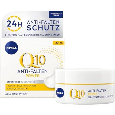 Beiersdorf NIVEA Q10 Power Anti-rimpel + versteviging dagcrème voor gladdere en jongere huid, 50 ml Beiersdorf NIVEA Q10 Power Anti-rimpel + versteviging dagcrème voor gladdere en jongere huid, 50 ml