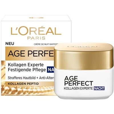 L'Oreal Paris L'Oréal Paris Verstevigende nachtverzorging voor rijpe huid, anti-aging hydraterende verzorging met AS-collageenfragmenten, collageenexpert Pro, 50 ml L'Oreal Paris L'Oréal Paris Verstevigende nachtverzorging voor rijpe huid, anti-aging hydraterende verzorging met AS-collageenfragmenten, collageenexpert Pro, 50 ml