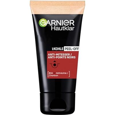 Garnier Zwarte peel-off gezichtsmasker voor stralende huid met salicylzuur en houtskool 1 tube Garnier Zwarte peel-off gezichtsmasker voor stralende huid met salicylzuur en houtskool 1 tube