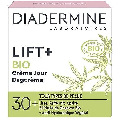 Diadermine Lift+ Bio Anti-aging dagcrème Glad, verstevigt en kalmeert 99% ingrediënten van natuurlijke oorsprong Gezichtsverzorging Anti-aging verzorging Biologisch gecertificeerd 50 ml pot Diadermine Lift+ Bio Anti-aging dagcrème Glad, verstevigt en kalmeert 99% ingrediënten van natuurlijke oorsprong Gezichtsverzorging Anti-aging verzorging Biologisch gecertificeerd 50 ml pot