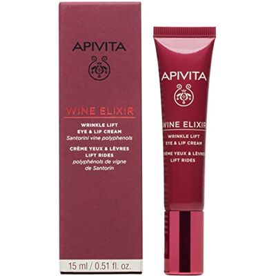 Apivita Wine Elixir Anti-rimpel liftende crème voor ogen en lippen, 15 ml Apivita Wine Elixir Anti-rimpel liftende crème voor ogen en lippen, 15 ml