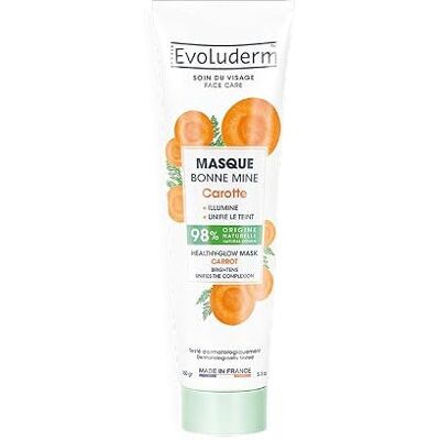 Evoluderm – Masker Goede Mine Wortel – 150 ml – 98% Natuurlijke Oorsprong – Veganistisch – Gemaakt in Frankrijk Evoluderm – Masker Goede Mine Wortel – 150 ml – 98% Natuurlijke Oorsprong – Veganistisch – Gemaakt in Frankrijk