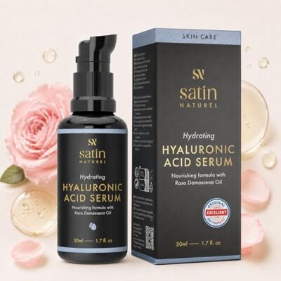 Satin Naturel Biologisch Hyaluronzuur Serum 50ml Veganistisch Hyaluron Anti Rimpel Gezicht Serum met Aloë Vera Anti Verouderings Hyaluron Serum Gezichtscrème Dames Natuurlijke Cosmetica Satin Naturel Biologisch Hyaluronzuur Serum 50ml Veganistisch Hyaluron Anti Rimpel Gezicht Serum met Aloë Vera Anti Verouderings Hyaluron Serum Gezichtscrème Dames Natuurlijke Cosmetica