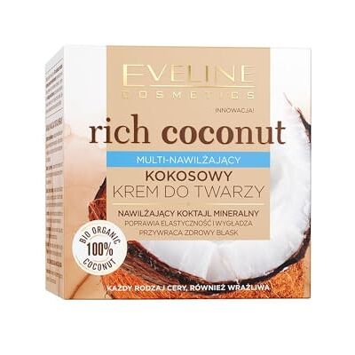 EVELINE COSMETICS Eveline Rich Coconut Multi-Moisturizing Coconut Face Cream 50 ml (9441) A/23 EVELINE COSMETICS Eveline Rich Coconut Multi-Moisturizing Coconut Face Cream 50 ml (9441) A/23