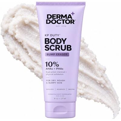DERMAdoctor KP Duty Body Scrub Dermatologisch ontwikkelde scrub voor keratose pilaris en droge, ruwe en hobbelige huid met 10% AHA en PHA (237 ml) DERMAdoctor KP Duty Body Scrub Dermatologisch ontwikkelde scrub voor keratose pilaris en droge, ruwe en hobbelige huid met 10% AHA en PHA (237 ml)