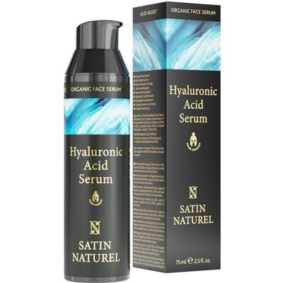 Satin Naturel Hyaluronzuurserum voor heren, 75 ml, hydraterend gezichtsserum met biologische aloë vera en hyaluronzuur, anti-aging tegen droogheid, natuurlijke gezichtsverzorging Satin Naturel Hyaluronzuurserum voor heren, 75 ml, hydraterend gezichtsserum met biologische aloë vera en hyaluronzuur, anti-aging tegen droogheid, natuurlijke gezichtsverzorging