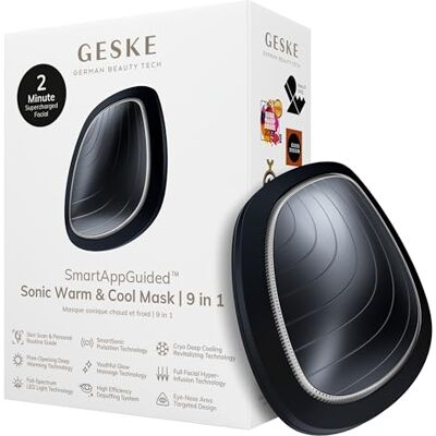 GESKE SmartAppGuided™ Sonic Warm & Cool Mask 9 in 1 Beauty LED Gezichtsmasker Full Spectrum LED + Rood Lichttherapie Warmte Versheid Verhoogde absorptie van de verzorging GESKE SmartAppGuided™ Sonic Warm & Cool Mask 9 in 1 Beauty LED Gezichtsmasker Full Spectrum LED + Rood Lichttherapie Warmte Versheid Verhoogde absorptie van de verzorging