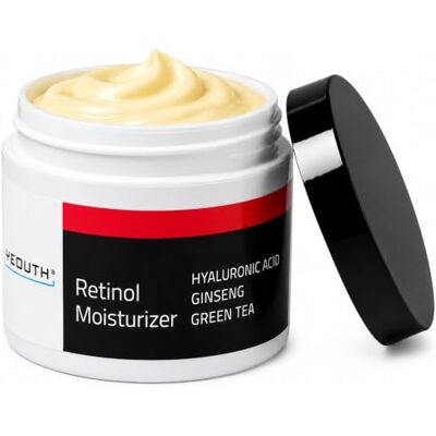 YEOUTH Retinol moisturizer, retinol crème met hyaluronzuur en groene thee, nachtcrème tegen rimpels, fijne lijnen en pigmentvlekken, gezichtscrème 120 g YEOUTH Retinol moisturizer, retinol crème met hyaluronzuur en groene thee, nachtcrème tegen rimpels, fijne lijnen en pigmentvlekken, gezichtscrème 120 g