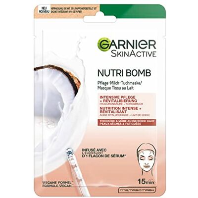 Garnier Nutri Bomb Masker van kokosmelk, Intensieve Voedingsstoffen + Glans, 1 Units Garnier Nutri Bomb Masker van kokosmelk, Intensieve Voedingsstoffen + Glans, 1 Units