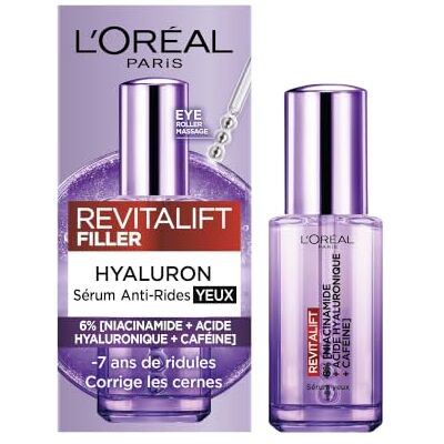 L'Oreal Paris L'Oréal Paris Serum voor de ogen, anti-rimpel, tegen oogkringen, met zuiver hyaluronzuur en cafeïne, innovatief drievoudige vernieuwde versie, Revitalift Filler, 20 ml L'Oreal Paris L'Oréal Paris Serum voor de ogen, anti-rimpel, tegen oogkringen, met zuiver hyaluronzuur en cafeïne, innovatief drievoudige vernieuwde versie, Revitalift Filler, 20 ml