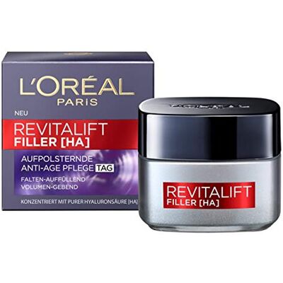 L'Oreal Paris L'Oréal Paris Hyaluron dagverzorging, Revitalift Filler, anti-aging gezichtsverzorging, anti-rimpel en volume, met hyaluronzuur, 50 ml L'Oreal Paris L'Oréal Paris Hyaluron dagverzorging, Revitalift Filler, anti-aging gezichtsverzorging, anti-rimpel en volume, met hyaluronzuur, 50 ml