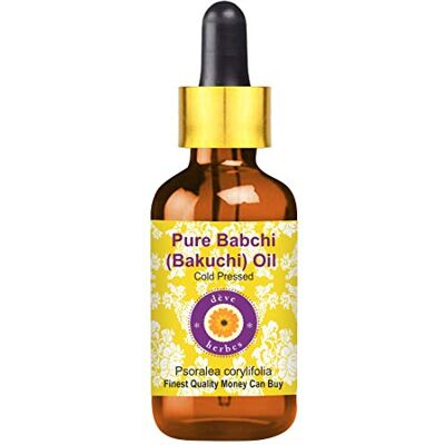 Deve Herbes Pure Babchi-olie (Psoralea corylifolia) met druppelaar van koudgeperst glas, 50 ml Deve Herbes Pure Babchi-olie (Psoralea corylifolia) met druppelaar van koudgeperst glas, 50 ml