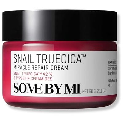 SOME BY MI Truecica Miraculous Slak Repair Cream, 60 ml, gemaakt van slakkenmucine voor de gevoelige huid, dagelijkse herstellende vochtinbrengende crème voor het gezicht SOME BY MI Truecica Miraculous Slak Repair Cream, 60 ml, gemaakt van slakkenmucine voor de gevoelige huid, dagelijkse herstellende vochtinbrengende crème voor het gezicht