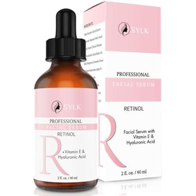 Sylk Retinol Gezichtsserum voor microneedling + hyaluronzuur en vitamine E, anti-kring, anti-rimpel, anti-vlek en anti-aging, gezichtsverzorging en oogcontour, 60 ml Sylk Retinol Gezichtsserum voor microneedling + hyaluronzuur en vitamine E, anti-kring, anti-rimpel, anti-vlek en anti-aging, gezichtsverzorging en oogcontour, 60 ml