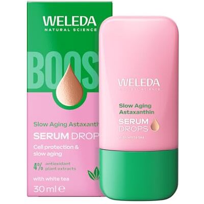 WELEDA Sérum à l'astaxanthine bio à l'âge lent Cosmétique naturel antioxydant Booster Drops pour protection et effets visibles Végétalien 30 ml WELEDA Sérum à l'astaxanthine bio à l'âge lent Cosmétique naturel antioxydant Booster Drops pour protection et effets visibles Végétalien 30 ml