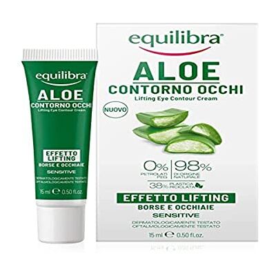Equilibra Gezicht, aloë oogcontour lifting, vermindert wallen en donkere kringen, met hyaluronzuur bij 3 molecuulgewichten, plantaardige actieve bruine algen, cafeïne, vitamine E, aloë vera, 15 ml Equilibra Gezicht, aloë oogcontour lifting, vermindert wallen en donkere kringen, met hyaluronzuur bij 3 molecuulgewichten, plantaardige actieve bruine algen, cafeïne, vitamine E, aloë vera, 15 ml