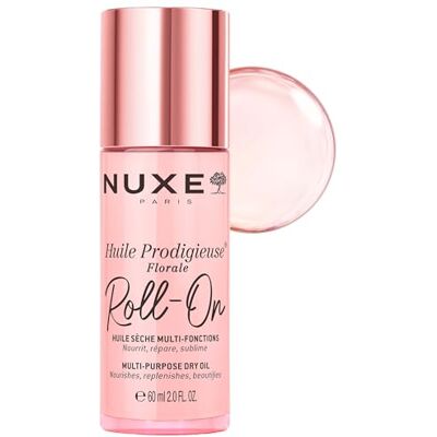 Nuxe Prodigieuse Florale Roll-On olie, 60 ml, droge olie, multifunctionele olie voor gezicht en lichaam, 7 botanische oliën, hydraterend, satijn, gloed, bloemengeur, veganistische formule Nuxe Prodigieuse Florale Roll-On olie, 60 ml, droge olie, multifunctionele olie voor gezicht en lichaam, 7 botanische oliën, hydraterend, satijn, gloed, bloemengeur, veganistische formule
