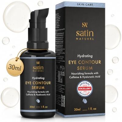 Satin Naturel Organic Eye Cream 30ml Anti Wrinkle & Dark Circles Under Eye Treatment Women with Hyaluronic Acid, Vitamin E & Aloe Vera Natural Face Lift & Rejuvenated Look Eye Care Products by Satin Naturel Organic Eye Cream 30ml Anti Wrinkle & Dark Circles Under Eye Treatment Women with Hyaluronic Acid, Vitamin E & Aloe Vera Natural Face Lift & Rejuvenated Look Eye Care Products by