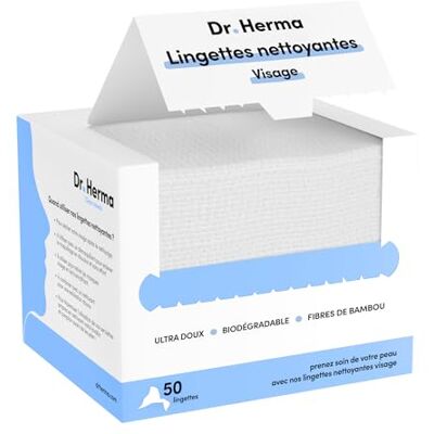 Dr. Herma Clean Towel, biologische wegwerphanddoeken Bamboe reinigingsdoekjes en reinigingsdoekjes voor gezichtsmake-up, huidverzorging, ideaal voor de gevoelige huid (50 stuks) Dr. Herma Clean Towel, biologische wegwerphanddoeken Bamboe reinigingsdoekjes en reinigingsdoekjes voor gezichtsmake-up, huidverzorging, ideaal voor de gevoelige huid (50 stuks)