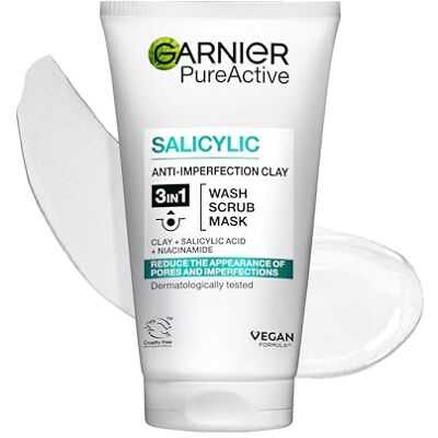 Garnier Pure Active Diepe dagelijkse reiniger, imperfecties en glans, 150 ml (1 stuk), verpakking kan variëren Garnier Pure Active Diepe dagelijkse reiniger, imperfecties en glans, 150 ml (1 stuk), verpakking kan variëren