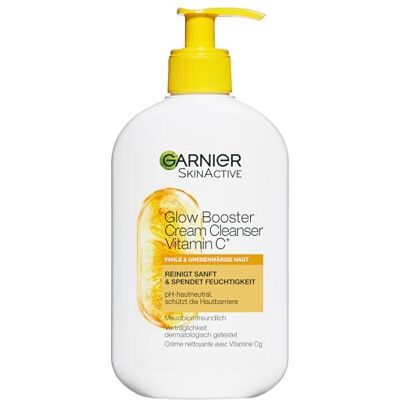 Garnier SkinActive Gezichtsreiniger voor doffe en onregelmatige huid Met vitamine C en glycerine Veganistische formule Glow Booster Cream Cleanser Vitamine C 250 ml Garnier SkinActive Gezichtsreiniger voor doffe en onregelmatige huid Met vitamine C en glycerine Veganistische formule Glow Booster Cream Cleanser Vitamine C 250 ml