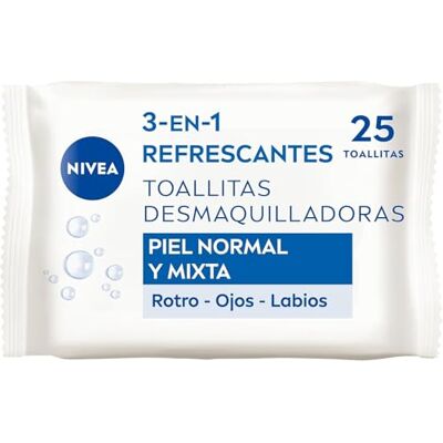 NIVEA Verfrissende make-up remover doekjes (1 x 40 stuks) make-up remover doekjes voor normale en gemengde huid, vochtige doekjes voor gezicht, ogen, lippen en hals NIVEA Verfrissende make-up remover doekjes (1 x 40 stuks) make-up remover doekjes voor normale en gemengde huid, vochtige doekjes voor gezicht, ogen, lippen en hals