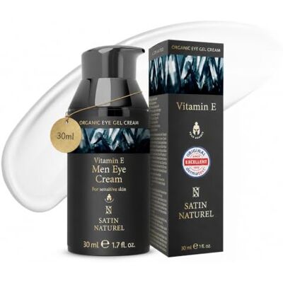 Satin Naturel Gel oogcontour voor heren, 30 ml, anti-donkere kringen en anti-rimpel, biologisch met vitamine E, hyaluronzuur en aloë vera Satin Naturel Gel oogcontour voor heren, 30 ml, anti-donkere kringen en anti-rimpel, biologisch met vitamine E, hyaluronzuur en aloë vera