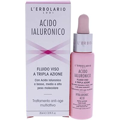 L'Erbolario , Anti-aging hyaluronzuur 3-werkende gezichtsvloeistof 28 ml L'Erbolario , Anti-aging hyaluronzuur 3-werkende gezichtsvloeistof 28 ml