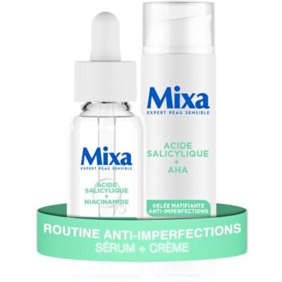Mixa Concentraat serum tegen onvolkomenheden + matterende gelei tegen onvolkomenheden – met salicylzuur en alfahydroxyzuur – gemengde tot vette huid Mixa Concentraat serum tegen onvolkomenheden + matterende gelei tegen onvolkomenheden – met salicylzuur en alfahydroxyzuur – gemengde tot vette huid