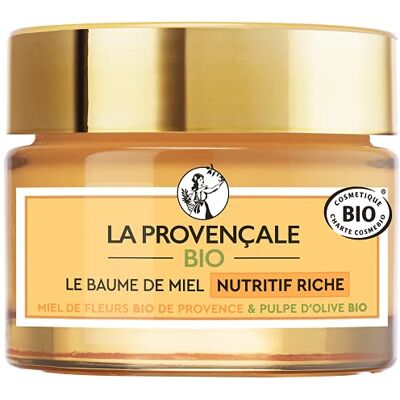 La Provençale Bio Rijke voedende honingbalsem, biologische bloemenhoning IGP Provence en biologische olijfpulp, voor alle huidtypes, ook de meest gevoelige huid, 50 ml La Provençale Bio Rijke voedende honingbalsem, biologische bloemenhoning IGP Provence en biologische olijfpulp, voor alle huidtypes, ook de meest gevoelige huid, 50 ml