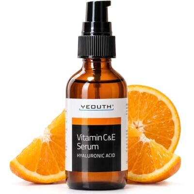 YEOUTH Vitamine C-serum voor het gezicht met hyaluronzuur en vitamine E, anti-aging huidserum, gezichtsserum voor rimpels en donkere vlekken, huidverzorging voor iedereen YEOUTH Vitamine C-serum voor het gezicht met hyaluronzuur en vitamine E, anti-aging huidserum, gezichtsserum voor rimpels en donkere vlekken, huidverzorging voor iedereen