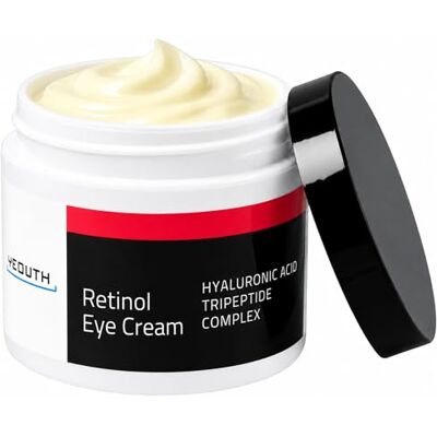 YEOUTH Retinol oogcrème met hyaluronzuur, oogcrème voor rimpels, donkere kringen en wallen onder de ogen, oogcrème nachtverzorging voor de huid voor mannen en vrouwen, 60 ml YEOUTH Retinol oogcrème met hyaluronzuur, oogcrème voor rimpels, donkere kringen en wallen onder de ogen, oogcrème nachtverzorging voor de huid voor mannen en vrouwen, 60 ml