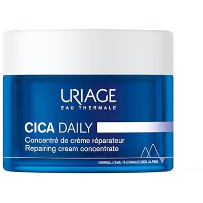 Uriage Cica-Daily Herstellende geconcentreerde crème met Centella Asiatica, hyaluronzuur, vitamine B5 herstelt en hydrateert geurvrij 96% ingrediënten van natuurlijke oorsprong 50 ml Uriage Cica-Daily Herstellende geconcentreerde crème met Centella Asiatica, hyaluronzuur, vitamine B5 herstelt en hydrateert geurvrij 96% ingrediënten van natuurlijke oorsprong 50 ml