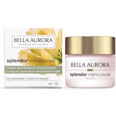BELLA AURORA Splendor Menopause Day Revitaliserende verstevigende crème voor de huid met tekenen van de menopauze met ceramiden, teunisbloem, rode klaver en tijm 50 ml BELLA AURORA Splendor Menopause Day Revitaliserende verstevigende crème voor de huid met tekenen van de menopauze met ceramiden, teunisbloem, rode klaver en tijm 50 ml