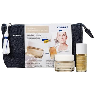 KORRES White Pine Meno-Reverse Expert Duo Anti-aging kit in serumcrème 40 ml en 15 ml concentraat voor een vollere en verstevigende huid na de menopauze, veganistisch KORRES White Pine Meno-Reverse Expert Duo Anti-aging kit in serumcrème 40 ml en 15 ml concentraat voor een vollere en verstevigende huid na de menopauze, veganistisch