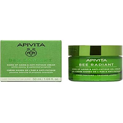 Apivita Bee Radiant Signs of Aging & Anti-vermoeidheid Face Gel-Cream 50 ml Lichte textuur Anti-rimpel vochtinbrengende crème met propolis en witte pioenroos bestrijdt rimpels en verhoogt de Apivita Bee Radiant Signs of Aging & Anti-vermoeidheid Face Gel-Cream 50 ml Lichte textuur Anti-rimpel vochtinbrengende crème met propolis en witte pioenroos bestrijdt rimpels en verhoogt de